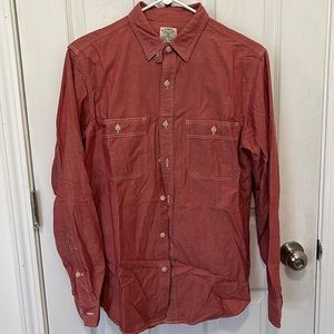 J. Crew Red Chambray Shirt - Small